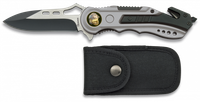 navaja de seguridad cuerpos especiales martinez albainox con mango de aluminio y hoja de acero inoxidable de 81 cm incluye punta rompevidrio cutter cinturon de seguridad y funda de nylon 19461gr1024