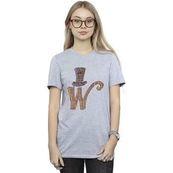 Willy Wonka Camiseta W Logo Hat para mujer