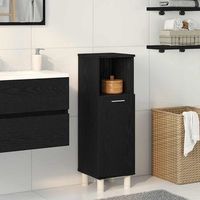 vidaxl gabinete de bano roble negro 30 x 30 x 95 cm