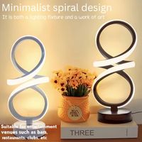 lampara de mesa espiral creativa moderna y elegante 1p alimentacion usb - iluminacion tricolor adecuada para varias ocasiones