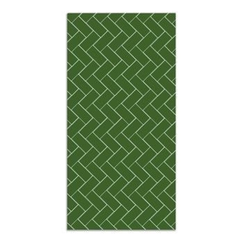Alfombra Vinílica Verde 300x200cm Mosaico Ladrillos