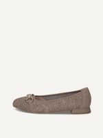 caprice ballerina brown made of leather and synthetic with trapeze heel size 40