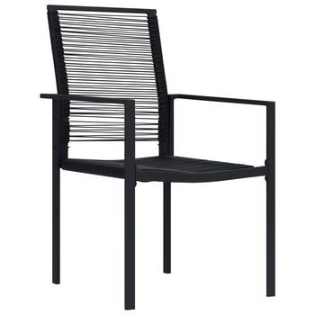 Pack 2 Uds Sillas De Jardín | Silla De Exterior | Sillón Ratán De Pvc Negro