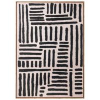 lienzo decorativo con lineas abstractas hecho a mano de materiales sinteticos marco de madera de pino negro navan