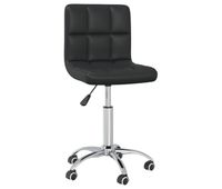 vidaxl silla de comedor giratoria cuero sintetico negro