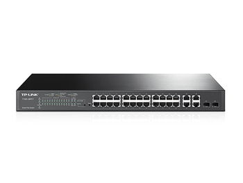 TP-LINK JETSTREAM 24-PORT 10/100 MBPS + 4-PORT GIGABIT SMART SWITCH WITH 24-PORT POE+ TL-SL2428P