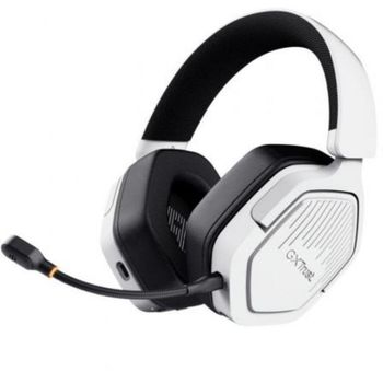 Auriculares Trust GXT 493PS Carus inalámbricos Bluetooth y USB-A Gaming con micrófono blancos