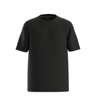BOSS para hombre. 50553652 Camiseta TS Logo negro (M), Casual, Algodón, Manga corta