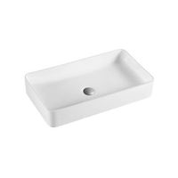 lavabo sobre encimera ceramico blanco mate  lavamanos bano para encimera rectangular  51cm x 35cm  blanco mate