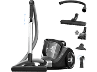 aspirador sin bolsa - rowenta compact power xxl ro4b75 900w 25 l filtrado ciclonico 3 niveles radio 88 m kit limpieza especial mascotas negro