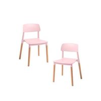 pack 2 sillas estin de polipropileno 753945 cm - rosa