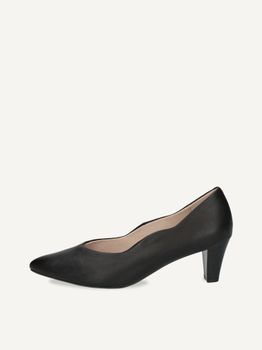 CAPRICE Pumps, black, made of Leather with Funnel heel, Size 38