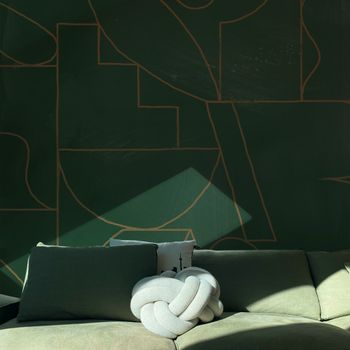 Papel pintado panorámico fragments, verde 170 x 250cm