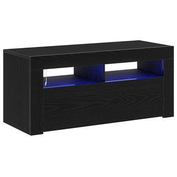 Mueble De Tv Roble Negro 90 X 35 X 40 Cm Madera De Ingeniería Vidaxl