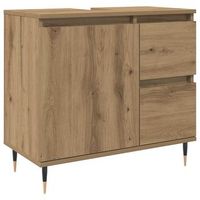armario de bano madera de ingenieria roble artisan 65x33x60 cm vidaxl