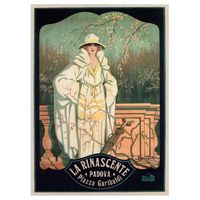 legendarte - cartel publicitario vintage la rinascente - cuadro lienzo impresion digital cm 50x70