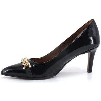 Divine Follie Zapatos de tacón Décolleté Vernice Tacco Catena Nero 42147 para mujer