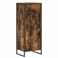 gabinete de bano roble humo 40 x 30 x 100 cm vidaxl