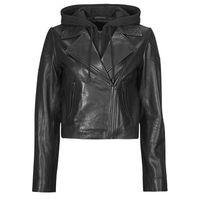ikks cazadora de cuero perf cuir para mujer