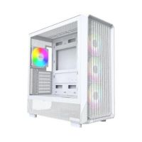 torre montech x5 white atx argb 4x ventiladores usb type-c gaming