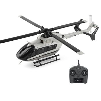 XK K160 2.4G 4CH 6-ejes giroscopio retención de altitud motor sin escobillas verde militar helicóptero RC de escala EC14