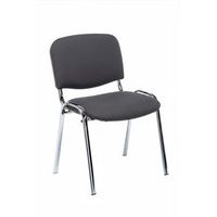 pack 4 sillas chrome ofis de tela 784743 cm - gris oscuro