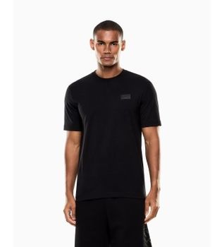 EA7 para hombre. 7M001487_AF17789 Camiseta Logo Series negro (XXL), Casual, Algodón, Manga corta