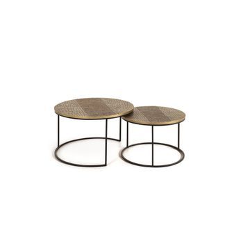 Mesa Y Escritorio En Hierro Y Aluminio Negro Y Bronce