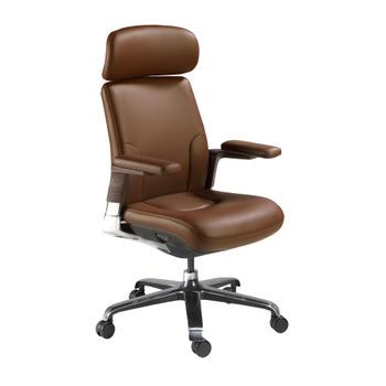 Silla Oficina Giratoria Polipiel Marrón Angel Cerdá 4211 74x70x118