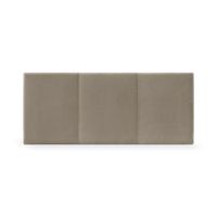 cabecero de terciopelo liso con tres paneles 90x50cm camas 8090 - beige