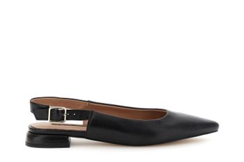 bailarinas de piel con cordones black