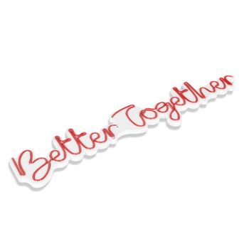 Iluminación Led Decorativa De Plástico Better Together Rojo 84x16x2 Cm