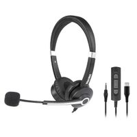 hamlet hheadm-cjs auricular y casco auriculares alambrico diadema oficinacentro de llamadas usb tipo c negro