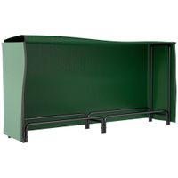 outsunny lenero con cubierta estante para interior y exterior carga 200kg 200x36x99 cm verde oscuro   aosom espana