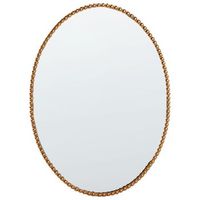 espejo de pared dorado 83 x 57 cm marco adornado ovalado decorativo ouvea