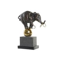 figura resina metal 31x13x41 elefante negro