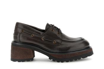 mocasines náuticos de piel dark brown 40