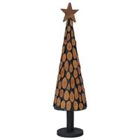 arbol de navidad  decoraciones de navidad marron 120 cm madera de teca maciza
