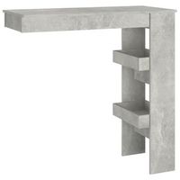 mesa de bar  mesa de bistro de pared madera contrachapada gris 102x45x1035cm