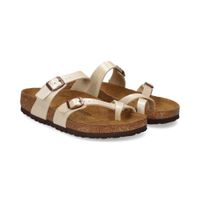 birkenstock sandalias planas mujer - blanco talla 38r