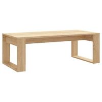 mesa de cafe - mesa de centro madera de ingenieria roble sonoma 102x50x35 cm
