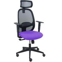 silla giratoria de oficina cilanco 131 x 64 x 55 cm - respaldo malla - brazos regulables - cabecero regulable - lila