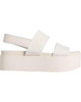 de calvin klein flatform sandal sling in beige
