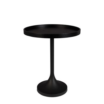 Mesa auxiliar de madera negra