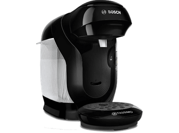 Cafetera de cápsulas - Bosch Tassimo Style TAS112E, 3.3 bar, 0.7 l, 1.400 W, Intellibrew, Tamaño Compacto, Sostenible, Negro