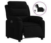 vidaxl sillon reclinable electrico de terciopelo negro