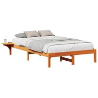 estructura de cama marron cera 120 x 200 cm vidaxl
