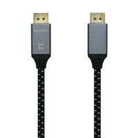 aisens cable displayport v14 8k 60hz macho a macho 1m gris negro