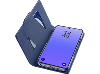 funda movil - cellularline book 3 para samsung galaxy a37 con tapa tarjetero cierre magnetico azul