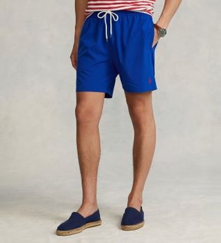Polo Ralph Lauren para hombre. 710907255003 Bañador bermuda Traveler azul (L), Beachwear, Poliéster, Poliéster Reciclado